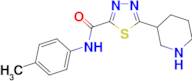 N-(4-methylphenyl)-5-piperidin-3-yl-1,3,4-thiadiazole-2-carboxamide