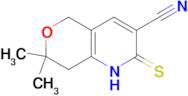 7,7-dimethyl-2-thioxo-1,5,7,8-tetrahydro-2H-pyrano[4,3-b]pyridine-3-carbonitrile