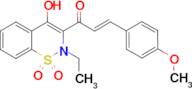 (2E)-1-(2-ethyl-4-hydroxy-1,1-dioxido-2H-1,2-benzothiazin-3-yl)-3-(4-methoxyphenyl)prop-2-en-1-one