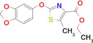 ethyl 2-(1,3-benzodioxol-5-yloxy)-5-methyl-1,3-thiazole-4-carboxylate