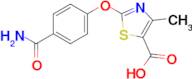 2-[4-(aminocarbonyl)phenoxy]-4-methyl-1,3-thiazole-5-carboxylic acid