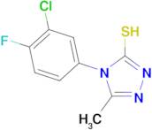 4-(3-chloro-4-fluorophenyl)-5-methyl-4H-1,2,4-triazole-3-thiol