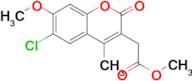 methyl (6-chloro-7-methoxy-4-methyl-2-oxo-2H-chromen-3-yl)acetate