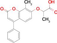 2-[(8-methyl-2-oxo-4-phenyl-2H-chromen-7-yl)oxy]propanoic acid