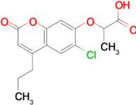 2-[(6-chloro-2-oxo-4-propyl-2H-chromen-7-yl)oxy]propanoic acid