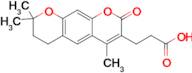 3-(4,8,8-trimethyl-2-oxo-7,8-dihydro-2H,6H-pyrano[3,2-g]chromen-3-yl)propanoic acid