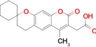 (6'-methyl-8'-oxo-3',4'-dihydro-8'H-spiro[cyclohexane-1,2'-pyrano[3,2-g]chromen]-7'-yl)acetic acid