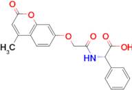 (2S)-({[(4-methyl-2-oxo-2H-chromen-7-yl)oxy]acetyl}amino)(phenyl)acetic acid