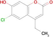 6-chloro-4-ethyl-7-hydroxy-2H-chromen-2-one