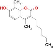 3-hexyl-7-hydroxy-4,8-dimethyl-2H-chromen-2-one