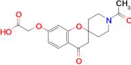 [(1'-acetyl-4-oxo-3,4-dihydrospiro[chromene-2,4'-piperidin]-7-yl)oxy]acetic acid