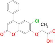 2-[(6-chloro-2-oxo-4-phenyl-2H-chromen-7-yl)oxy]propanoic acid