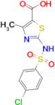 2-{[(4-chlorophenyl)sulfonyl]amino}-4-methyl-1,3-thiazole-5-carboxylic acid