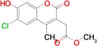 methyl (6-chloro-7-hydroxy-4-methyl-2-oxo-2H-chromen-3-yl)acetate