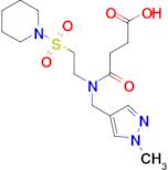 4-{[(1-methyl-1H-pyrazol-4-yl)methyl][2-(piperidin-1-ylsulfonyl)ethyl]amino}-4-oxobutanoic acid