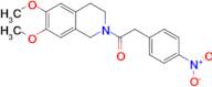 6,7-dimethoxy-2-[(4-nitrophenyl)acetyl]-1,2,3,4-tetrahydroisoquinoline