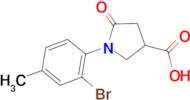 1-(2-bromo-4-methylphenyl)-5-oxopyrrolidine-3-carboxylic acid