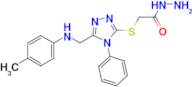 2-[(5-{[(4-methylphenyl)amino]methyl}-4-phenyl-4H-1,2,4-triazol-3-yl)thio]acetohydrazide