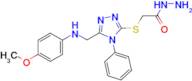 2-[(5-{[(4-methoxyphenyl)amino]methyl}-4-phenyl-4H-1,2,4-triazol-3-yl)thio]acetohydrazide