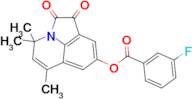 4,4,6-trimethyl-1,2-dioxo-1,2-dihydro-4H-pyrrolo[3,2,1-ij]quinolin-8-yl 3-fluorobenzoate