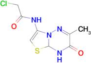 2-chloro-N-(6-methyl-7-oxo-8,8a-dihydro-7H-[1,3]thiazolo[3,2-b][1,2,4]triazin-3-yl)acetamide