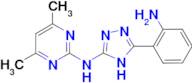 N-[5-(2-aminophenyl)-1H-1,2,4-triazol-3-yl]-4,6-dimethylpyrimidin-2-amine