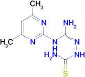 2-[[(4,6-dimethylpyrimidin-2-yl)amino](imino)methyl]hydrazinecarbothioamide