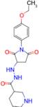 N'-[1-(4-ethoxyphenyl)-2,5-dioxopyrrolidin-3-yl]piperidine-3-carbohydrazide