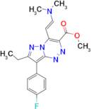 methyl 4-[(E)-2-(dimethylamino)vinyl]-7-ethyl-8-(4-fluorophenyl)pyrazolo[5,1-c][1,2,4]triazine-3-c…