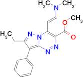 methyl 4-[(E)-2-(dimethylamino)vinyl]-7-ethyl-8-phenylpyrazolo[5,1-c][1,2,4]triazine-3-carboxylate