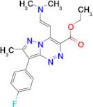 ethyl 4-[(E)-2-(dimethylamino)vinyl]-8-(4-fluorophenyl)-7-methylpyrazolo[5,1-c][1,2,4]triazine-3-c…