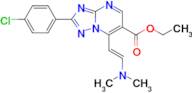 ethyl 2-(4-chlorophenyl)-7-[(E)-2-(dimethylamino)vinyl][1,2,4]triazolo[1,5-a]pyrimidine-6-carboxyl…