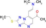 1-[7-[(E)-2-(dimethylamino)vinyl]-2-(ethylthio)[1,2,4]triazolo[1,5-a]pyrimidin-6-yl]ethanone