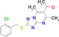 1-{2-[(2-chlorobenzyl)thio]-5,7-dimethyl[1,2,4]triazolo[1,5-a]pyrimidin-6-yl}ethanone