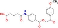 5-[(4-{[2-(4-methoxyphenyl)-2-oxoethoxy]carbonyl}phenyl)amino]-5-oxopentanoic acid