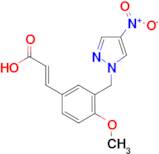 (2E)-3-{4-methoxy-3-[(4-nitro-1H-pyrazol-1-yl)methyl]phenyl}acrylic acid