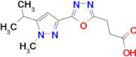3-[5-(5-isopropyl-1-methyl-1H-pyrazol-3-yl)-1,3,4-oxadiazol-2-yl]propanoic acid