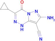 7-amino-3-cyclopropyl-4-oxo-1,4-dihydropyrazolo[5,1-c][1,2,4]triazine-8-carbonitrile