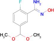 5-(dimethoxymethyl)-2-fluoro-N'-hydroxybenzenecarboximidamide