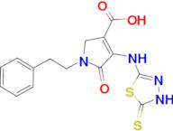 4-[(5-mercapto-1,3,4-thiadiazol-2-yl)amino]-5-oxo-1-(2-phenylethyl)-2,5-dihydro-1H-pyrrole-3-car...