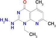 1-ethyl-2-hydrazino-5,7-dimethylpyrido[2,3-d]pyrimidin-4(1H)-one