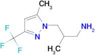 {2-methyl-3-[5-methyl-3-(trifluoromethyl)-1H-pyrazol-1-yl]propyl}amine