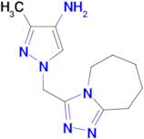 3-methyl-1-(6,7,8,9-tetrahydro-5H-[1,2,4]triazolo[4,3-a]azepin-3-ylmethyl)-1H-pyrazol-4-amine