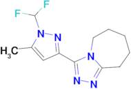 3-[1-(difluoromethyl)-5-methyl-1H-pyrazol-3-yl]-6,7,8,9-tetrahydro-5H-[1,2,4]triazolo[4,3-a]azepine