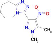 3-(1,5-dimethyl-4-nitro-1H-pyrazol-3-yl)-6,7,8,9-tetrahydro-5H-[1,2,4]triazolo[4,3-a]azepine