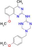 8-methoxy-N-[5-(4-methoxybenzyl)-1,4,5,6-tetrahydro-1,3,5-triazin-2-yl]-4-methylquinazolin-2-amine