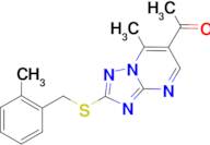 1-{7-methyl-2-[(2-methylbenzyl)thio][1,2,4]triazolo[1,5-a]pyrimidin-6-yl}ethanone