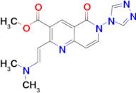 methyl 2-[(E)-2-(dimethylamino)vinyl]-5-oxo-6-(4H-1,2,4-triazol-4-yl)-5,6-dihydro-1,6-naphthyridine-3-carboxylate
