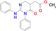 methyl (2-anilino-6-oxo-1-phenyl-1,4,5,6-tetrahydropyrimidin-5-yl)acetate