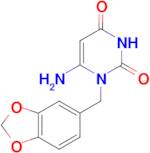 6-amino-1-(1,3-benzodioxol-5-ylmethyl)pyrimidine-2,4(1H,3H)-dione